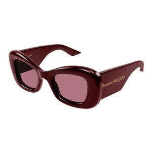 NEW ALEXANDER MCQUEEN PINK RED SUNGLASSES ALEXANDER MCQUEEN AM0434S 006
